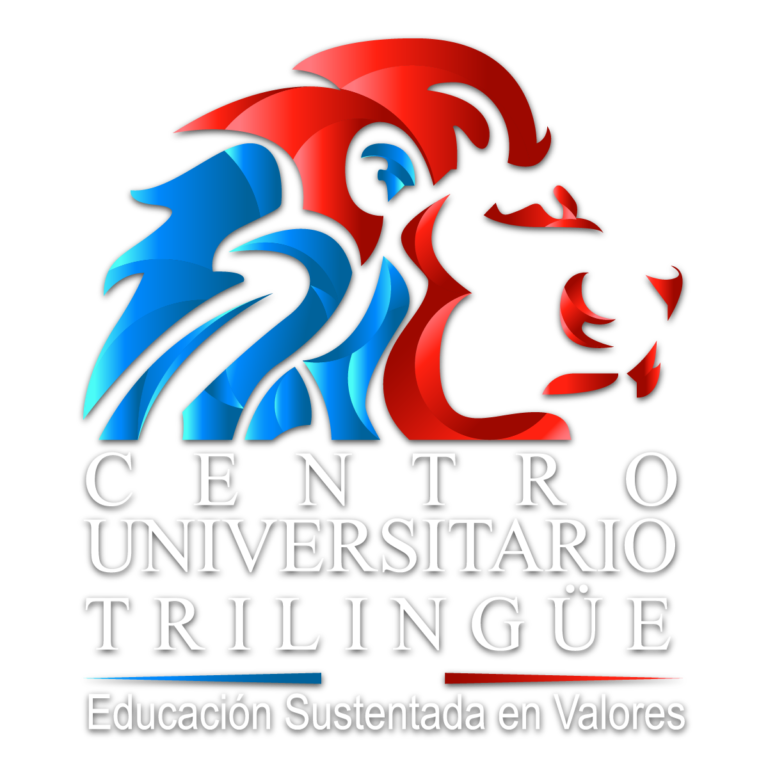 Logo centro universitario trilingue letras blancas